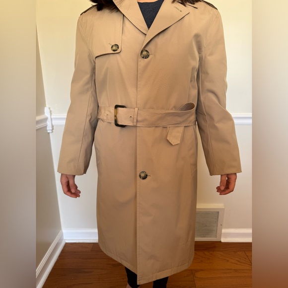 Vintage 1970s London Fog Single Breasted Hooded Maxi Trench with Belt Size S EUC - Picture 10 of 13